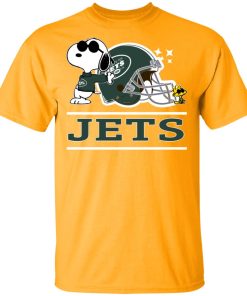 The New York Jets Joe Cool And Woodstock Snoopy Mashup Men’s T-Shirt