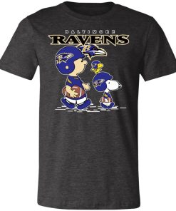 Baltimore Ravens Let’s Play Football Together Snoopy NFL Shirts Unisex Jersey Tee