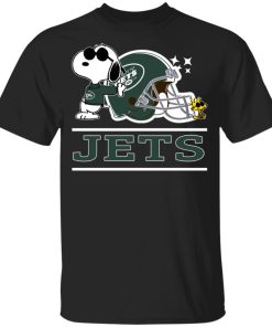 The New York Jets Joe Cool And Woodstock Snoopy Mashup Youth’s T-Shirt