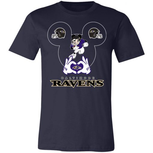 I Love The Ravens Mickey Mouse Baltimore Ravens Unisex Jersey Tee