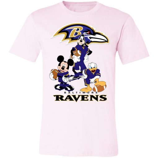 Mickey Donald Goofy The Three Baltimore Ravens Football Shirts Unisex Jersey Tee