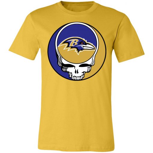 NFL Team Baltimore Ravens x Grateful Dead Unisex Jersey Tee