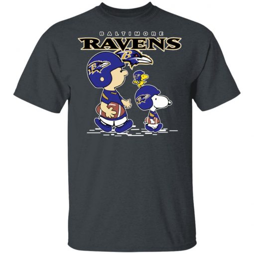 Baltimore Ravens Let’s Play Football Together Snoopy NFL Shirts Men’s T-Shirt