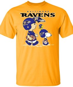 Baltimore Ravens Let’s Play Football Together Snoopy NFL Shirts Men’s T-Shirt