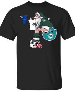 Santa Claus New York Jets Shit On Other Teams Christmas Youth’s T-Shirt