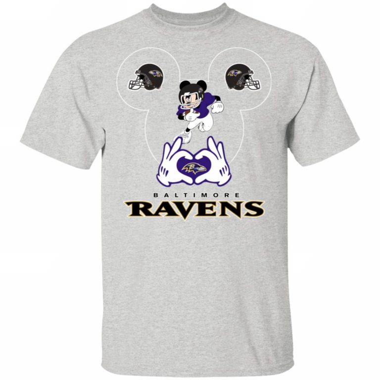 I Love The Ravens Mickey Mouse Baltimore Ravens Men S T Shirt