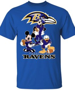 Mickey Donald Goofy The Three Baltimore Ravens Football Shirts Men’s T-Shirt