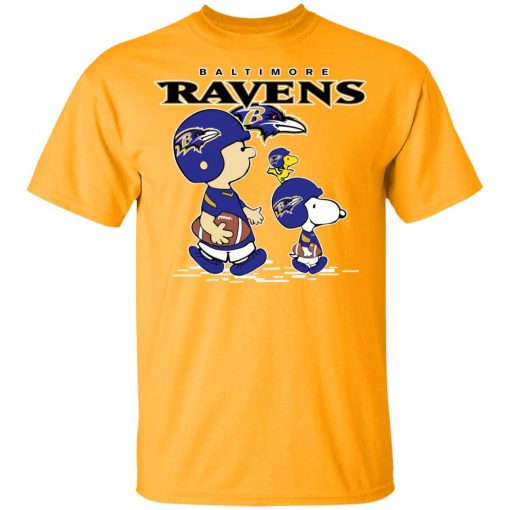Baltimore Ravens Let’s Play Football Together Snoopy NFL Shirts Youth’s T-Shirt