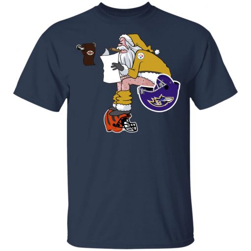 Santa Claus Pittsburgh Steelers Shit On Other Teams Christmas Youth’s T-Shirt