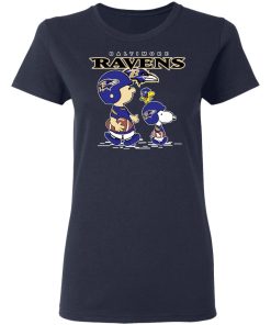 Baltimore Ravens Let’s Play Football Together Snoopy NFL Shirts Women’s T-Shirt