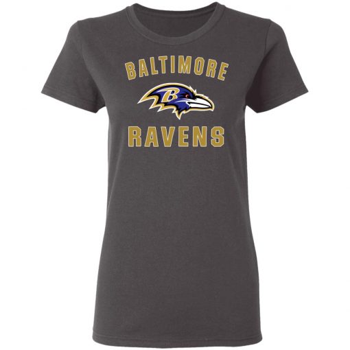 Baltimore Ravens NFL Line by Fanatics Branded Gray Victory Women’s T-Shirt