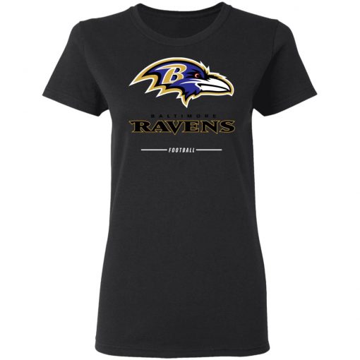 Baltimore Ravens NFL Pro Line Black Team Lockup Women’s T-Shirt