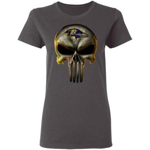 Baltimore Ravens The Punisher Mashup Football Shirts Women’s T-Shirt