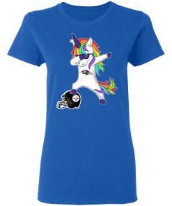 Football Dabbing Unicorn Steps On Helmet Baltimore Ravens Shirts Women’s T-Shirt