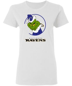 I Hate People But I Love My Baltimore Ravens Grinch NFL Shirts Women’s T-Shirt