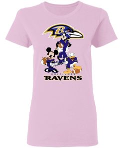Mickey Donald Goofy The Three Baltimore Ravens Football Shirts Women’s T-Shirt