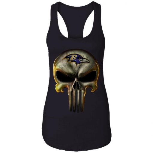 Baltimore Ravens The Punisher Mashup Football Shirts Racerback Tank