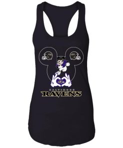 I Love The Ravens Mickey Mouse Baltimore Ravens Racerback Tank