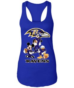 Mickey Donald Goofy The Three Baltimore Ravens Football Shirts Racerback Tank