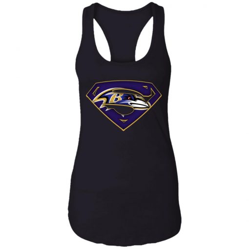 We Are Undefeatable The Baltimore Ravens x Superman NFL Racerback Tank
