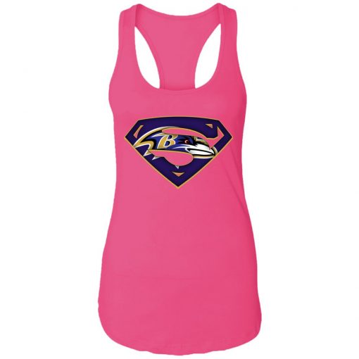We Are Undefeatable The Baltimore Ravens x Superman NFL Racerback Tank