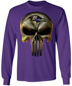 Baltimore Ravens The Punisher Mashup Football Shirts LS T-Shirt