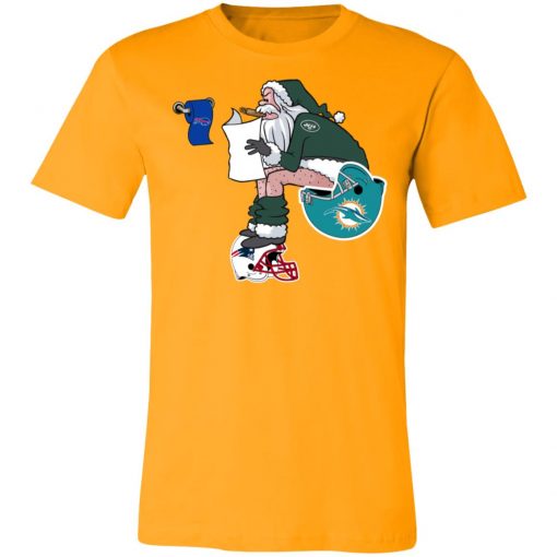 Santa Claus New York Jets Shit On Other Teams Christmas Unisex Jersey Tee