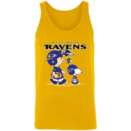 Baltimore Ravens Let’s Play Football Together Snoopy NFL Shirts Unisex Tank