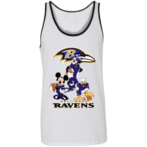 Mickey Donald Goofy The Three Baltimore Ravens Football Shirts Unisex Tank