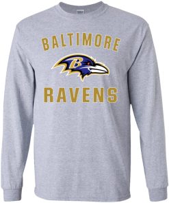 Baltimore Ravens NFL Line by Fanatics Branded Gray Victory Youth LS T-Shirt