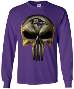 Baltimore Ravens The Punisher Mashup Football Shirts Youth LS T-Shirt