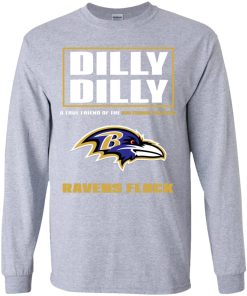 Dilly Dilly A True Friend Of The Baltimore Ravens Shirts Youth LS T-Shirt