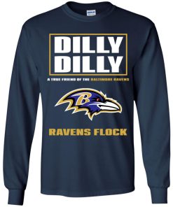 Dilly Dilly A True Friend Of The Baltimore Ravens Shirts Youth LS T-Shirt