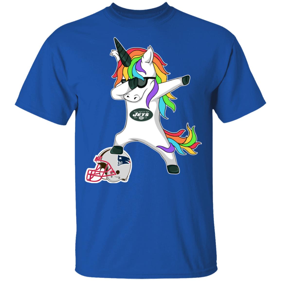 Download Football Dabbing Unicorn Steps On Helmet New York Jets ...