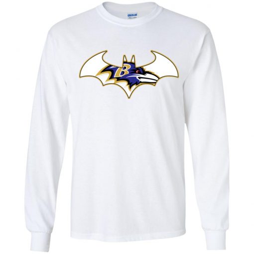 We Are The Baltimore Ravens Batman NFL Mashup Youth LS T-Shirt