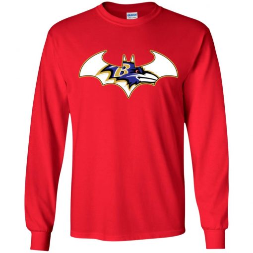 We Are The Baltimore Ravens Batman NFL Mashup Youth LS T-Shirt