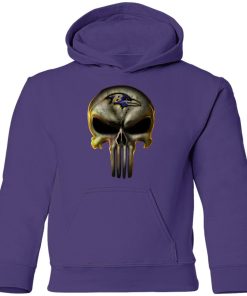 Baltimore Ravens The Punisher Mashup Football Shirts Youth Hoodie