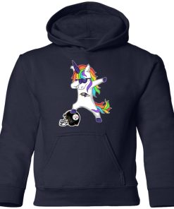 Football Dabbing Unicorn Steps On Helmet Baltimore Ravens Shirts Youth Hoodie