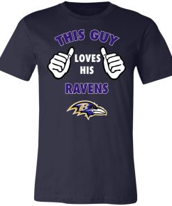 This Guy Loves His Baltimore Ravens Unisex Jersey Tee