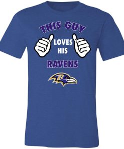 This Guy Loves His Baltimore Ravens Unisex Jersey Tee