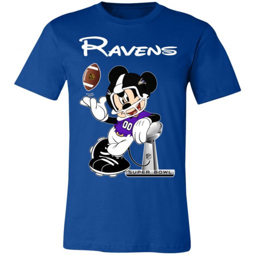 Mickey Ravens Taking The Super Bowl Trophy Football Unisex Jersey Tee