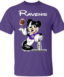 Mickey Ravens Taking The Super Bowl Trophy Football Youth T-Shirt