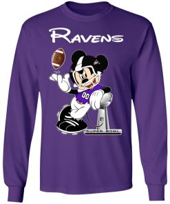 Mickey Ravens Taking The Super Bowl Trophy Football LS T-Shirt