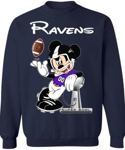 Mickey Ravens Taking The Super Bowl Trophy Football Sweatshirt
