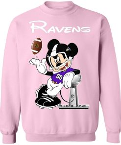 Mickey Ravens Taking The Super Bowl Trophy Football Sweatshirt