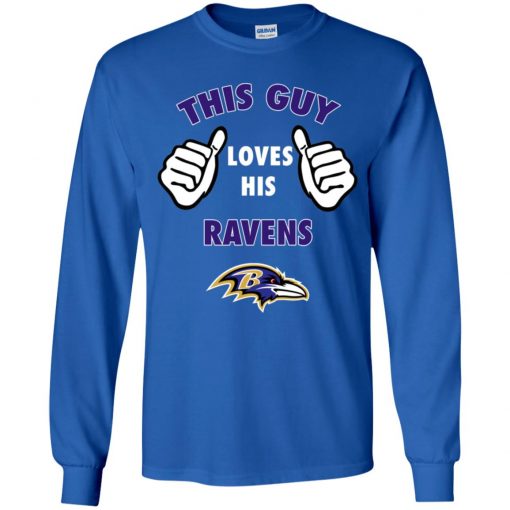 This Guy Loves His Baltimore Ravens Youth LS T-Shirt
