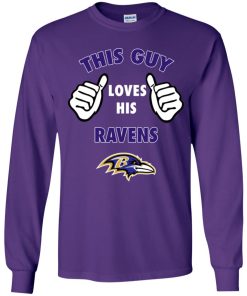 This Guy Loves His Baltimore Ravens Youth LS T-Shirt