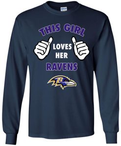 This Girl Loves HER Baltimore Ravens Youth LS T-Shirt