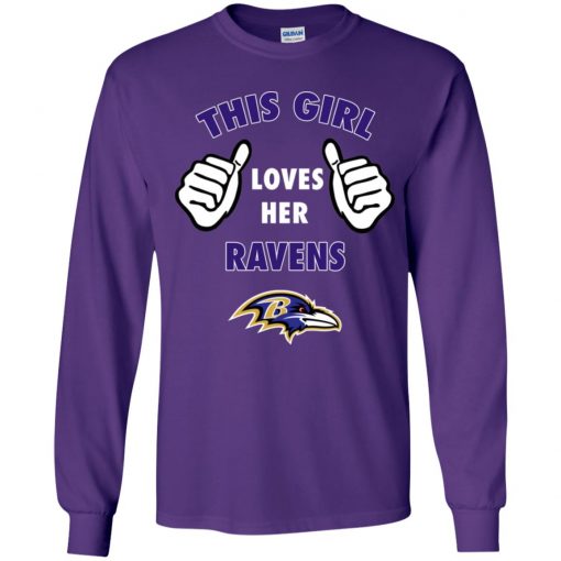 This Girl Loves HER Baltimore Ravens Youth LS T-Shirt