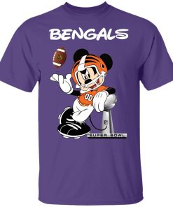 Mickey Bengals Taking The Super Bowl Trophy Football Youth T-Shirt